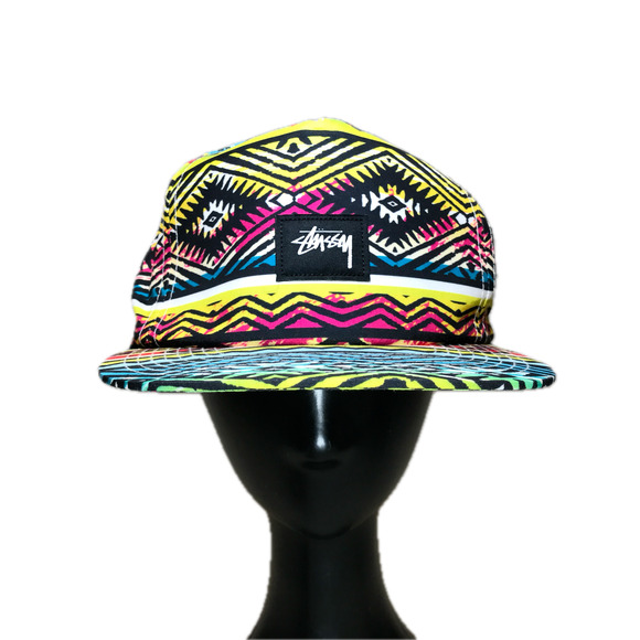 VTG RARE 90s Stussy Logo Snapback Hat Cap Jah Irie Reggae Tribal Skater - Picture 1 of 12